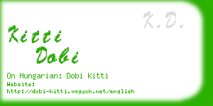 kitti dobi business card